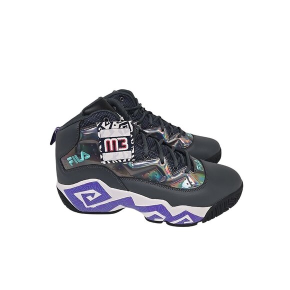 Fila Men's MB Night Walk 1BM01867 Basketball Shoe Gray Purple Size 16M - Picture 2 of 7